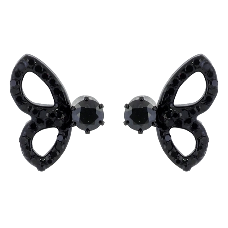 Серьги Xuping цвет Black пусеты Крылья бабочки с черным цирконием фото №1 Серьги Xuping цвет Black пусеты Крылья бабочки с черным цирконием фото №1