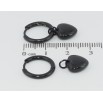 Серьги Xuping цвет Black подвески на колечках Сердечки 2 в 1 фото №3 Серьги Xuping цвет Black подвески на колечках Сердечки 2 в 1 фото №3