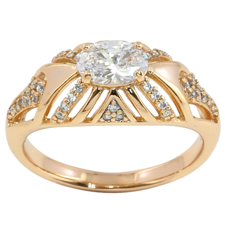 Каблучка Xuping Позолота 18K Декоративний візерунок із цирконієм фото №16 Каблучка Xuping Позолота 18K Декоративний візерунок із цирконієм фото №16