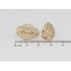 Серьги Xuping Позолота 18K английский замок Ажурный узор с цирконием фото №2