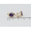 Серьги Xuping Позолота 18K английский замок Сиреневые фианиты фото №2 Серьги Xuping Позолота 18K английский замок Сиреневые фианиты фото №2