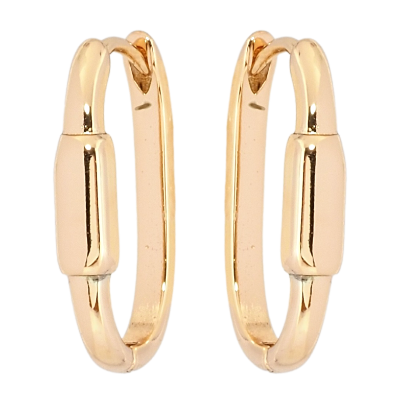 Сережки Xuping Позолота 18K колечки Овальні фото №19 Сережки Xuping Позолота 18K колечки Овальні фото №19