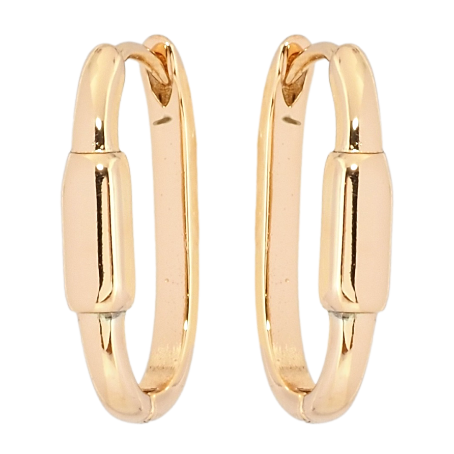 Сережки Xuping Позолота 18K колечки Овальні фото №1 Сережки Xuping Позолота 18K колечки Овальні фото №1