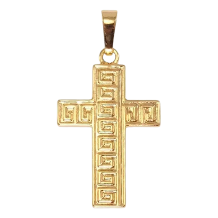 Кулон Xuping Позолота 18K Декоративный Крест с меандровым орнаментом фото №24 Кулон Xuping Позолота 18K Декоративный Крест с меандровым орнаментом фото №24