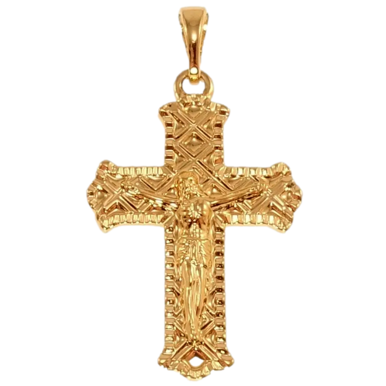 Кулон Xuping Позолота 18K Декоративний Хрест із Розп'яттям фото №7