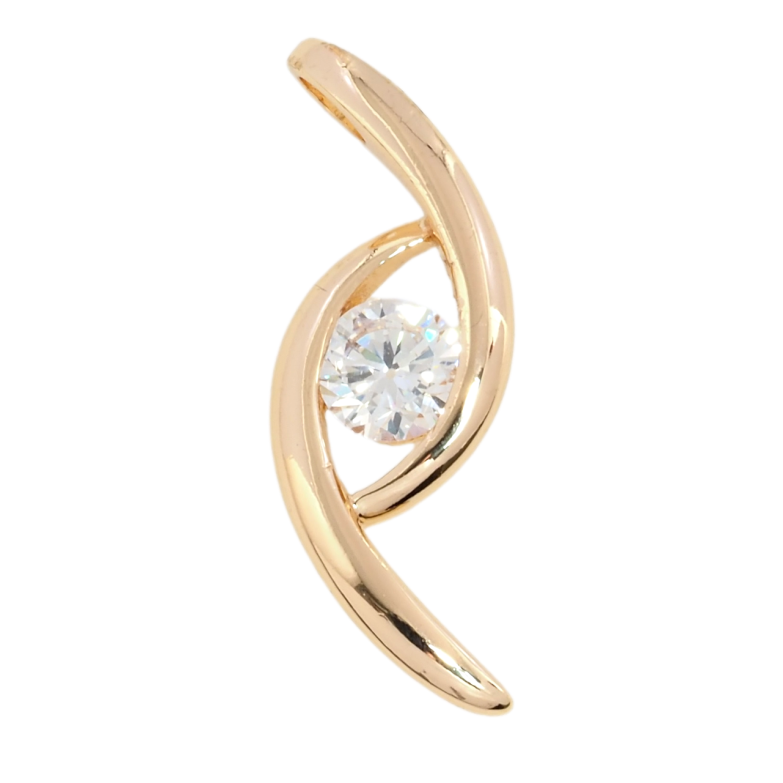 Кулон Xuping M&L Колір 18К Фігурна підвіска з фіанітом для ланцюжка до 4мм фото №1 Кулон Xuping M&L Колір 18К Фігурна підвіска з фіанітом для ланцюжка до 4мм фото №1