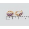 Серьги Xuping Позолота 18K колечки Узор с стреневой эмалью фото №2 Серьги Xuping Позолота 18K колечки Узор с стреневой эмалью фото №2