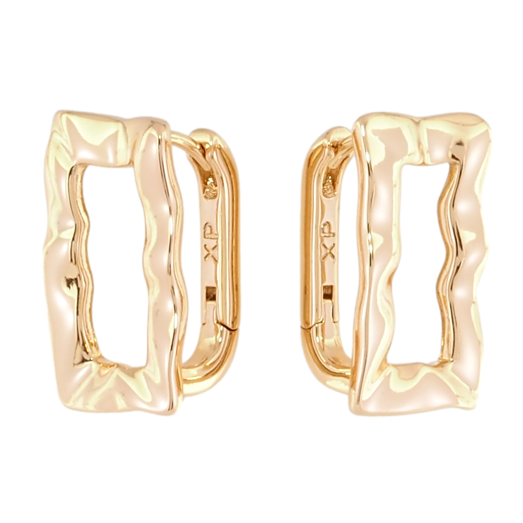 Сережки Xuping Позолота 18K колечка Фігурні прямокутники фото №15 Сережки Xuping Позолота 18K колечка Фігурні прямокутники фото №15