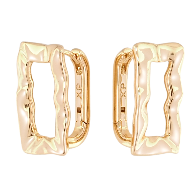 Серьги Xuping Позолота 18K колечки Фигурные прямоугольники фото №1 Серьги Xuping Позолота 18K колечки Фигурные прямоугольники фото №1