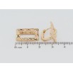 Сережки Xuping Позолота 18K колечка Фігурні прямокутники фото №2
