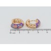 Сережки Xuping Позолота 18K колечка Квітковий візерунок емаллю фото №2 Сережки Xuping Позолота 18K колечка Квітковий візерунок емаллю фото №2