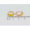 Серьги Xuping Позолота 18K колечки Узор с желтой эмалью фото №2 Серьги Xuping Позолота 18K колечки Узор с желтой эмалью фото №2