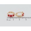 Серьги Xuping Позолота 18K колечки Узор с красной эмалью фото №2 Серьги Xuping Позолота 18K колечки Узор с красной эмалью фото №2