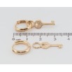 Серьги Xuping Позолота 18K подвески на колечках Ключики 2 в 1 фото №2