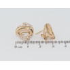 Серьги Xuping Позолота 18K итальянский замок Декоративные овалы с цирконием фото №2