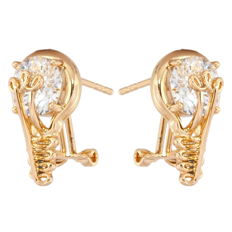 Серьги Xuping Позолота 18K итальянский замок Лампочки фото №9