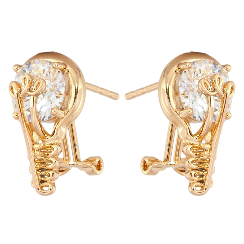Сережки Xuping Позолота 18K італійський замок Лампочки фото №11 Сережки Xuping Позолота 18K італійський замок Лампочки фото №11