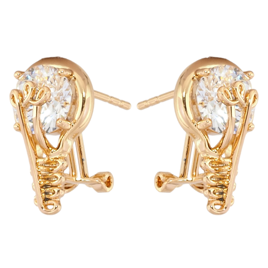 Серьги Xuping Позолота 18K итальянский замок Лампочки фото №1 Серьги Xuping Позолота 18K итальянский замок Лампочки фото №1