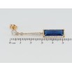 Серьги Xuping Позолота 18K пусеты Подвески с синими фианитами и цирконием фото №2 Серьги Xuping Позолота 18K пусеты Подвески с синими фианитами и цирконием фото №2