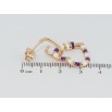 Серьги Xuping Позолота 18K пусеты Сердечки с бело-сиреневой эмалью фото №2 Серьги Xuping Позолота 18K пусеты Сердечки с бело-сиреневой эмалью фото №2