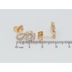 Сережки Xuping Позолота 18K пусети Квіточки з цирконієм фото №2 Сережки Xuping Позолота 18K пусети Квіточки з цирконієм фото №2
