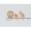 Серьги Xuping Позолота 18K пусеты Резные колечки с цирконием фото №2 Серьги Xuping Позолота 18K пусеты Резные колечки с цирконием фото №2