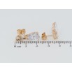Серьги Xuping Позолота 18K пусеты Декоративный узор с фианитами фото №2