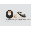 Серьги Xuping Позолота 18K пусеты Черные капельки с эмалью и жемчугом фото №2 Серьги Xuping Позолота 18K пусеты Черные капельки с эмалью и жемчугом фото №2