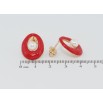 Серьги Xuping Позолота 18K пусеты Красные капельки с эмалью и жемчугом фото №2 Серьги Xuping Позолота 18K пусеты Красные капельки с эмалью и жемчугом фото №2