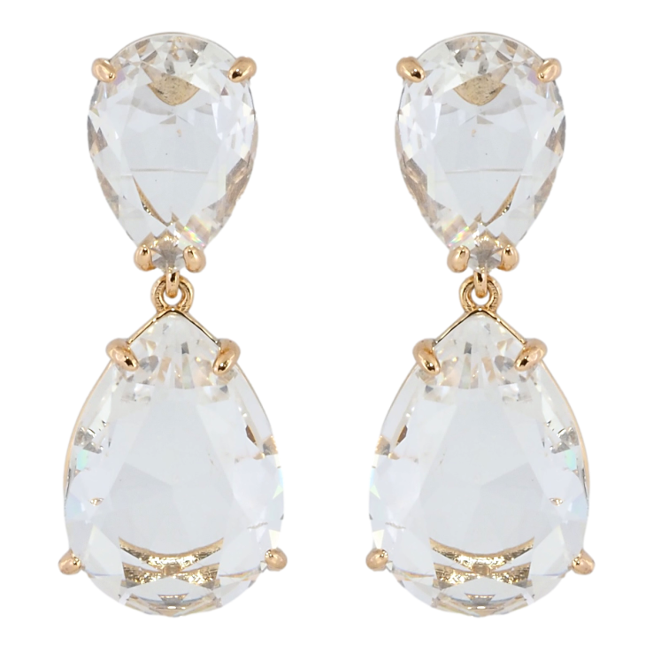 Серьги Xuping Позолота 18K пусеты Два фианита фото №14 Серьги Xuping Позолота 18K пусеты Два фианита фото №14