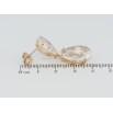 Серьги Xuping Позолота 18K пусеты Два фианита фото №2
