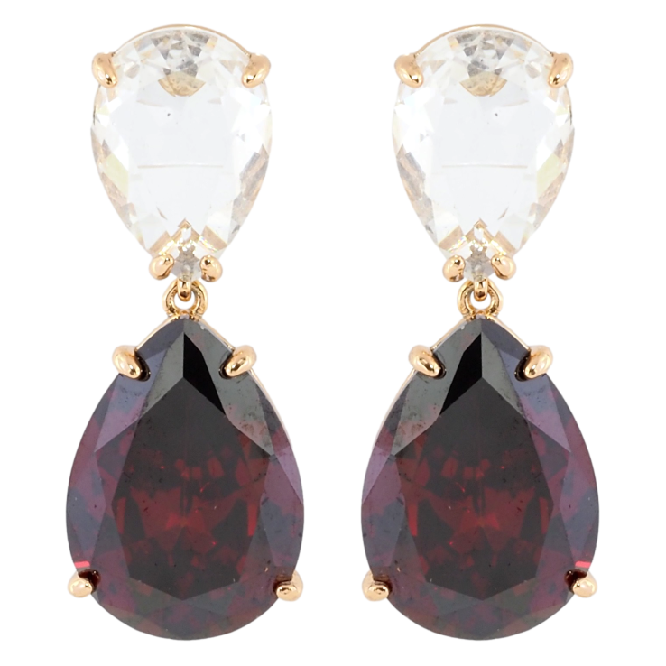 Серьги Xuping Позолота 18K пусеты Два фианита фото №13 Серьги Xuping Позолота 18K пусеты Два фианита фото №13