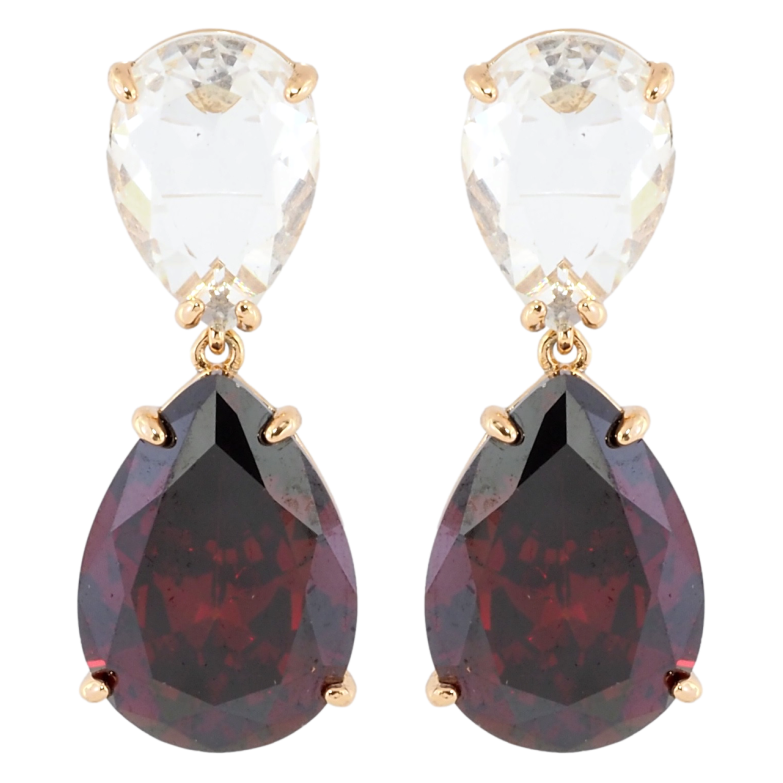 Серьги Xuping Позолота 18K пусеты Два фианита фото №2 Серьги Xuping Позолота 18K пусеты Два фианита фото №2