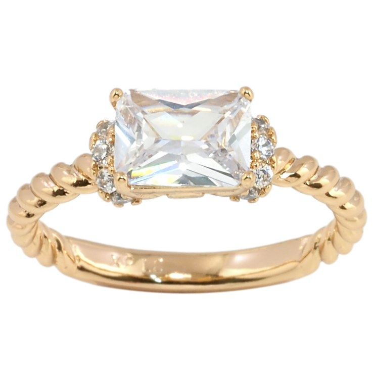Каблучка Xuping Позолота 18K Фіаніт з цирконієм фото №9 Каблучка Xuping Позолота 18K Фіаніт з цирконієм фото №9
