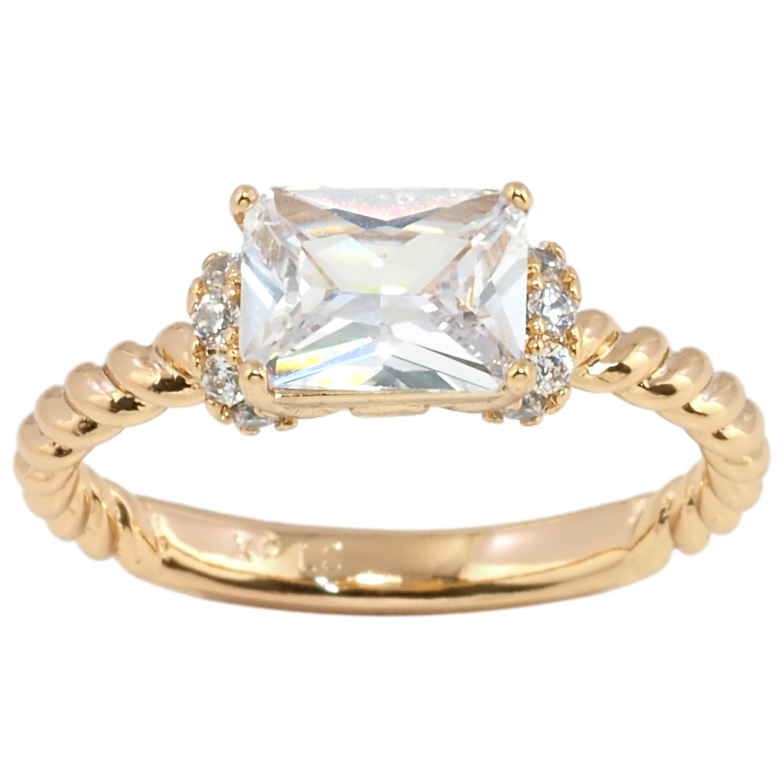 Каблучка Xuping Позолота 18K Фіаніт з цирконієм фото №11 Каблучка Xuping Позолота 18K Фіаніт з цирконієм фото №11