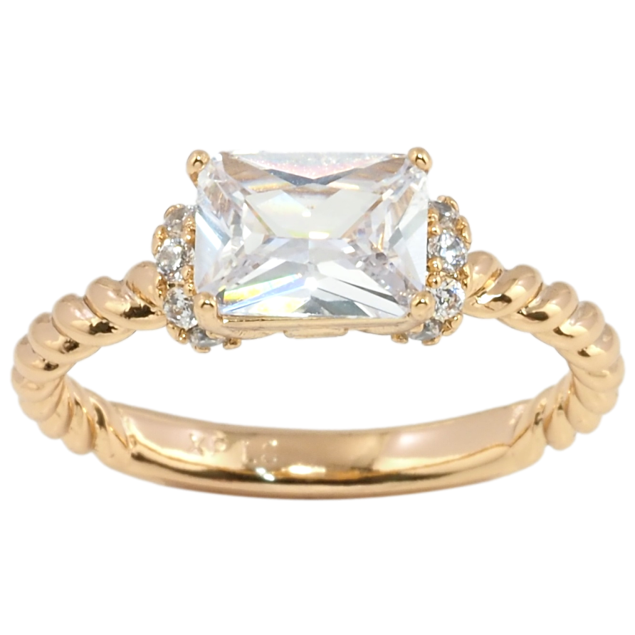Каблучка Xuping Позолота 18K Фіаніт з цирконієм фото №1 Каблучка Xuping Позолота 18K Фіаніт з цирконієм фото №1