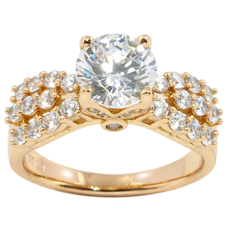 Каблучка Xuping Позолота 18K Фіаніт з інкрустацією цирконієм фото №7