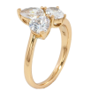 Кольцо Xuping Позолота 18K Три фианита фото №2 Кольцо Xuping Позолота 18K Три фианита фото №2