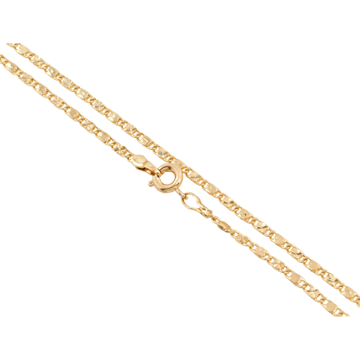 Ланцюжок Xuping Позолота 18K Плетіння Морський ланцюг з візерунком довжина 44см х 2мм фото №17 Ланцюжок Xuping Позолота 18K Плетіння Морський ланцюг з візерунком довжина 44см х 2мм фото №17