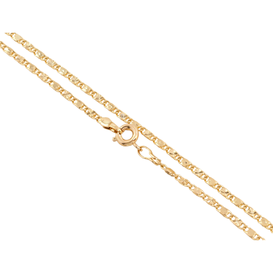 Ланцюжок Xuping Позолота 18K Плетіння Морський ланцюг з візерунком довжина 44см х 2мм фото №1 Ланцюжок Xuping Позолота 18K Плетіння Морський ланцюг з візерунком довжина 44см х 2мм фото №1