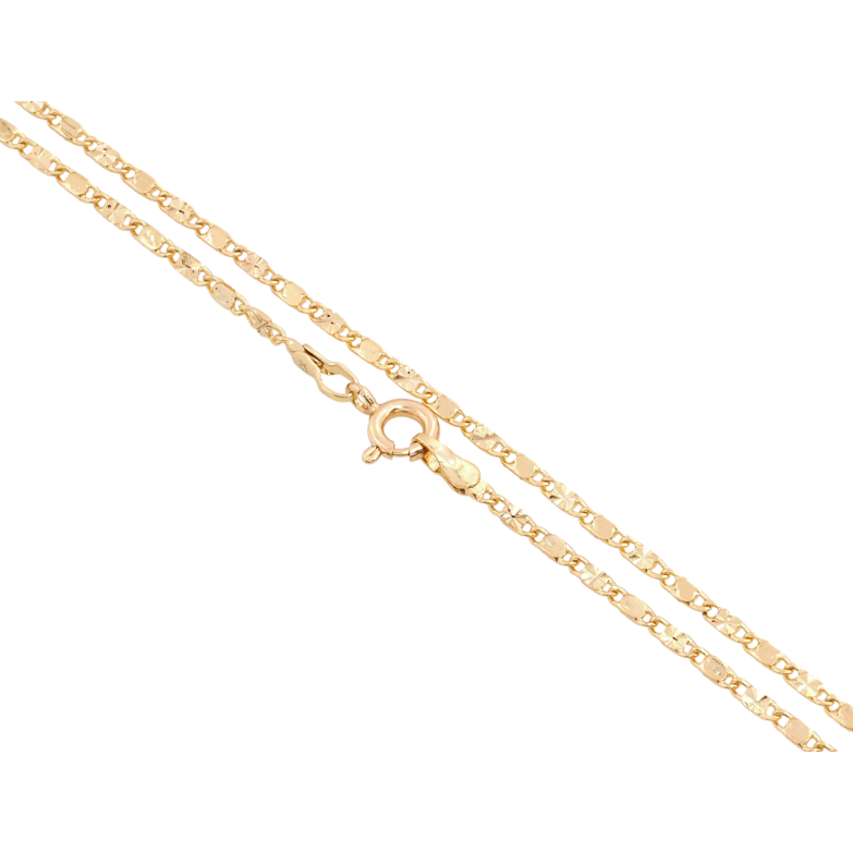 Цепочка Xuping Позолота 18K Плетение Морская цепь с узором длина 45см х 2мм фото №2