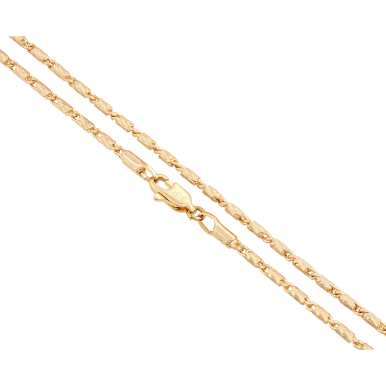 Ланцюжок Xuping Позолота 18K Плетіння Бочонки довжина 45см х 2мм фото №5 Ланцюжок Xuping Позолота 18K Плетіння Бочонки довжина 45см х 2мм фото №5