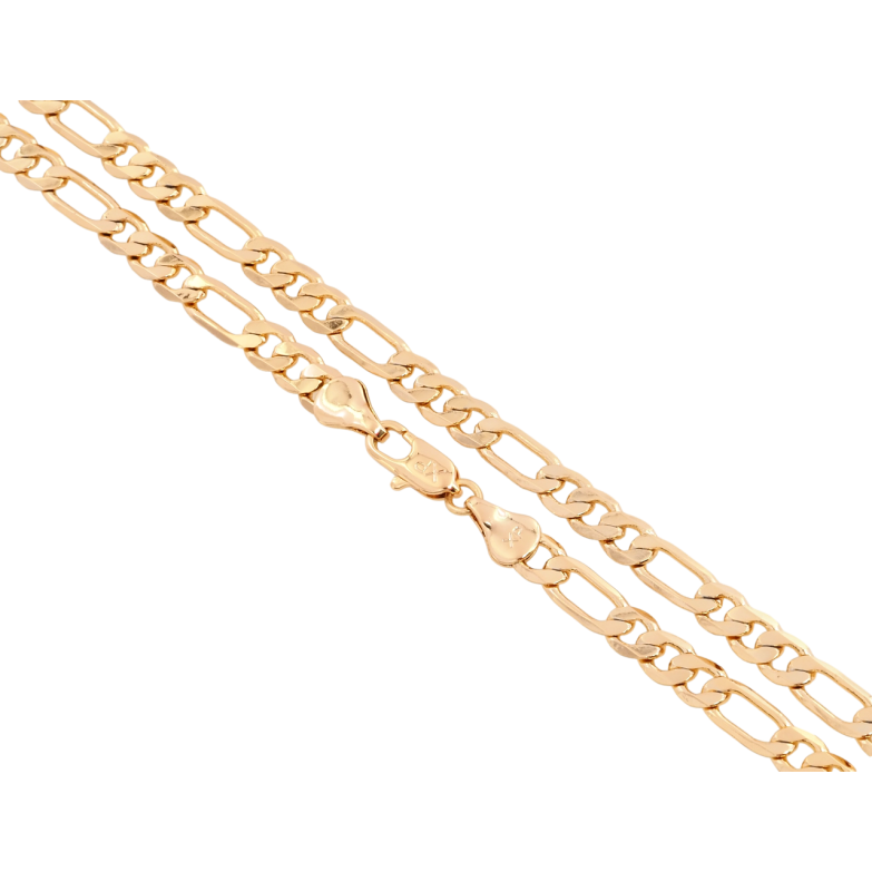 Ланцюжок Xuping Позолота 18K Плетіння Фігаро довжина 49см х 5мм фото №1