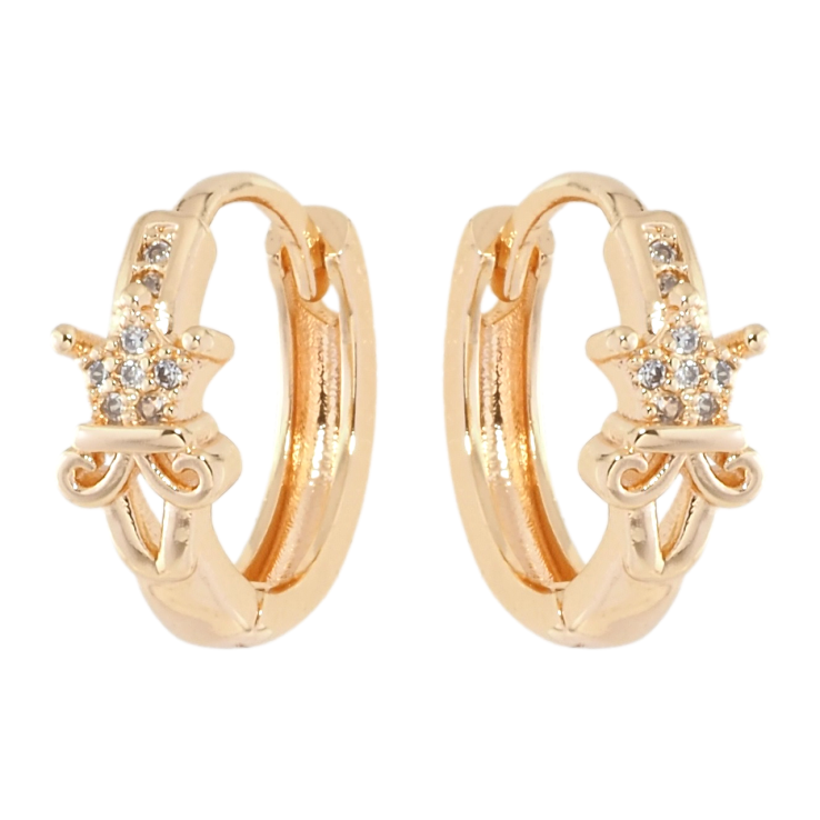 Серьги Xuping M&L Цвет 18K колечки Декоративный узор с цирконием фото №8