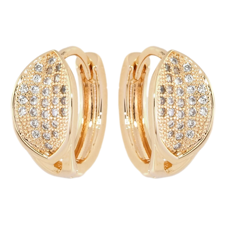 Серьги Xuping M&L Цвет 18K колечки Инкрустация цирконием фото №1 Серьги Xuping M&L Цвет 18K колечки Инкрустация цирконием фото №1