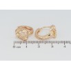 Сережки Xuping M&L Колір 18K колечка Трикутники з візерунком зірочки фото №2 Сережки Xuping M&L Колір 18K колечка Трикутники з візерунком зірочки фото №2