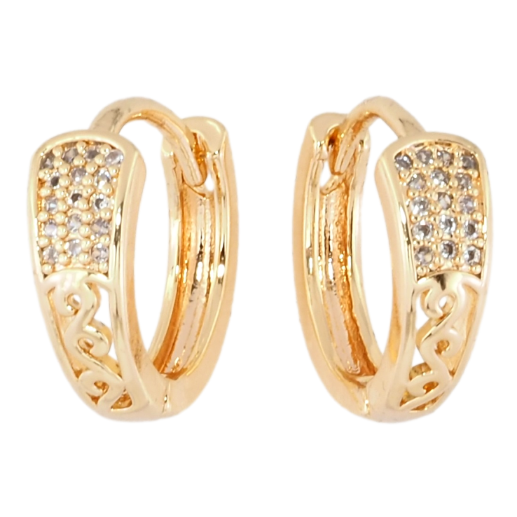 Серьги Xuping M&L Цвет 18K колечки Инкрустация цирконием фото №12