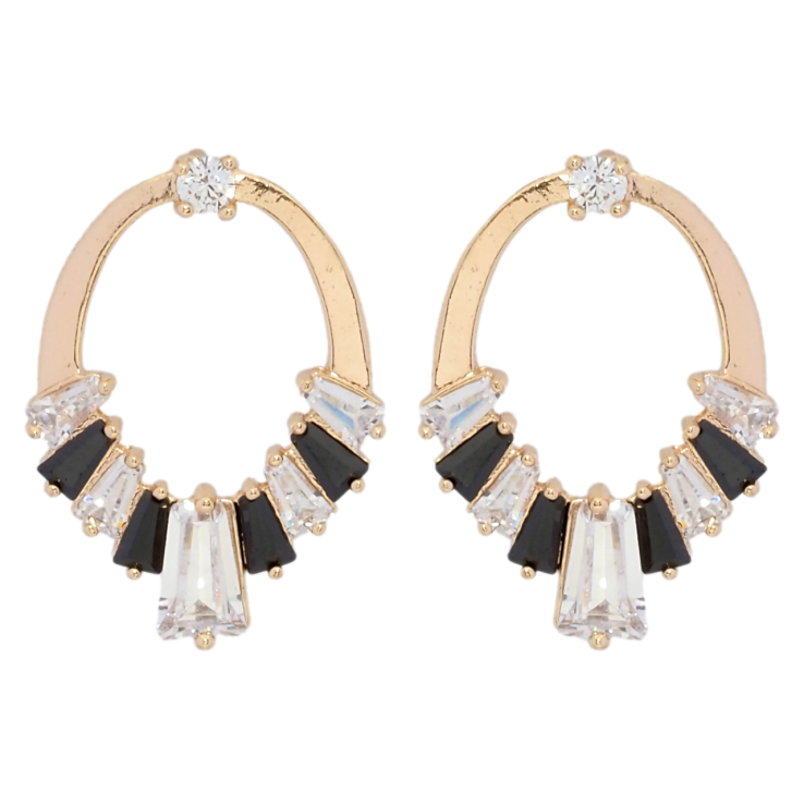 Сережки Xuping M&L Колір 18K пусети Візерунок із чорно-білим цирконієм фото №20 Сережки Xuping M&L Колір 18K пусети Візерунок із чорно-білим цирконієм фото №20