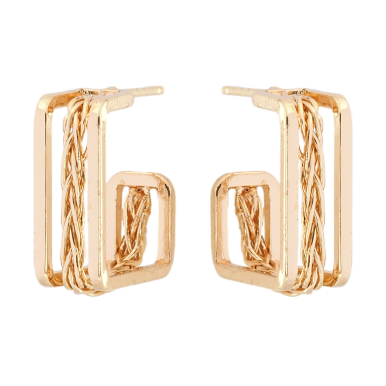 Сережки Xuping M&L Колір 18K пусети Декоративні дуги фото №9 Сережки Xuping M&L Колір 18K пусети Декоративні дуги фото №9