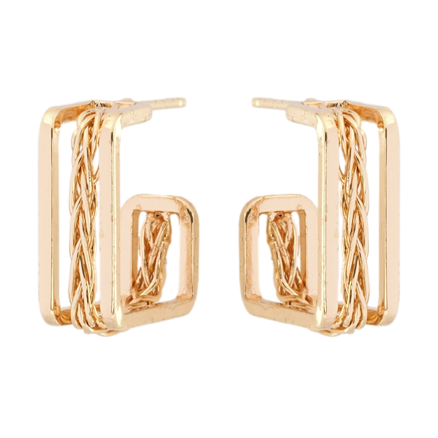 Сережки Xuping M&L Колір 18K пусети Декоративні дуги фото №1 Сережки Xuping M&L Колір 18K пусети Декоративні дуги фото №1